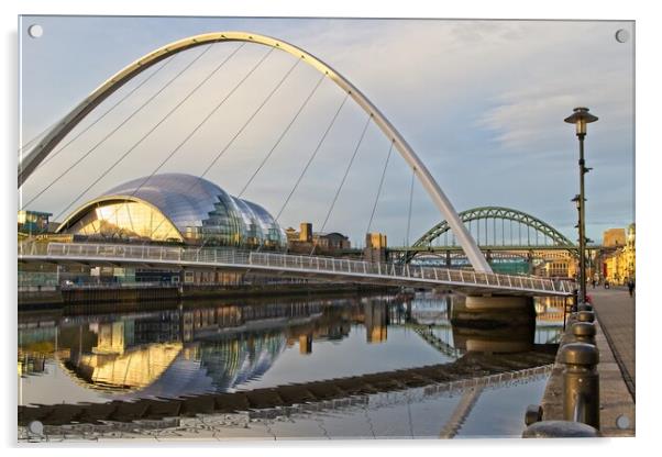 Bridges of Newcastle Acrylic by Rob Cole