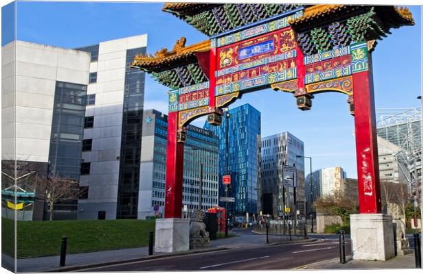 Vibrant Chinatown Entrance Canvas Print by Rob Cole