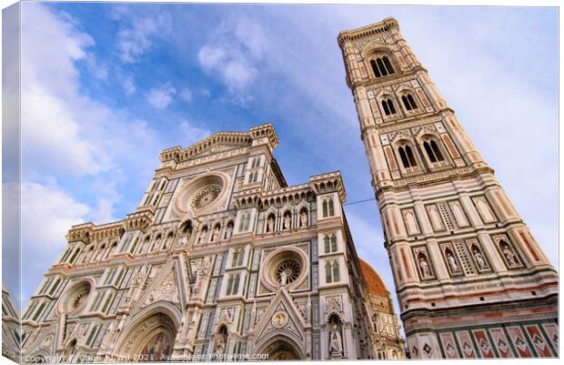 Cathedral of Saint Mary of the Flower (Duomo di Firenze) and Giotto's Campanile in Florence , Italy Canvas Print by Chun Ju Wu