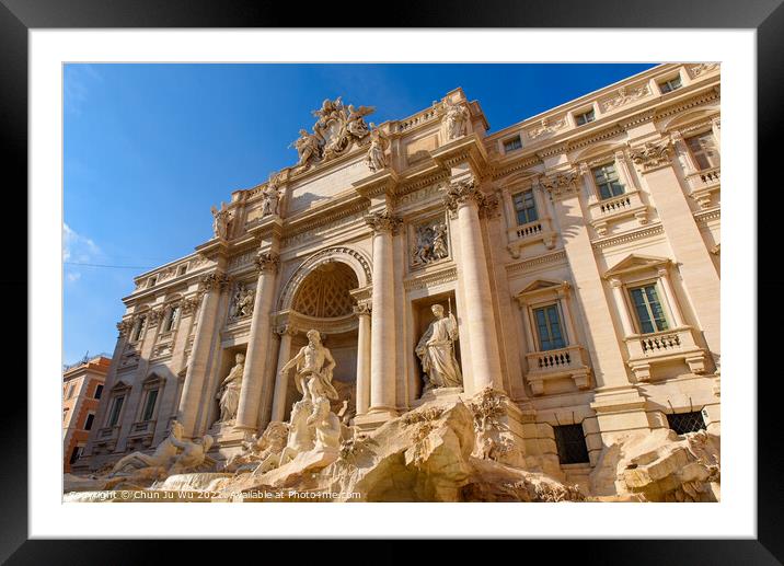 Trevi Fountain, one of the most famous fountains in the world, in Rome, Italy Framed Mounted Print by Chun Ju Wu