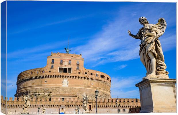 Castel Sant'Angelo, a museum in Rome, Italy Canvas Print by Chun Ju Wu