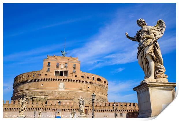 Castel Sant'Angelo, a museum in Rome, Italy Print by Chun Ju Wu