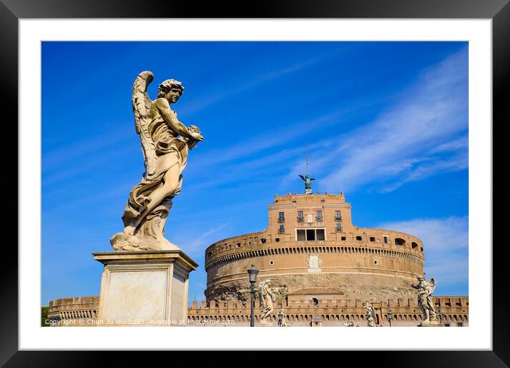 Castel Sant'Angelo, a museum in Rome, Italy Framed Mounted Print by Chun Ju Wu
