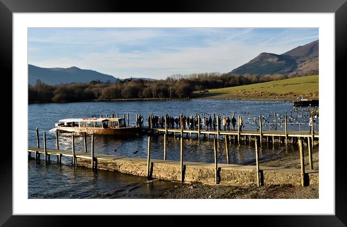 Launch jetty, Derwent Water, the Lake District Framed Mounted Print by Peter Wiseman