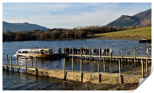 Launch jetty, Derwent Water, the Lake District Print by Peter Wiseman