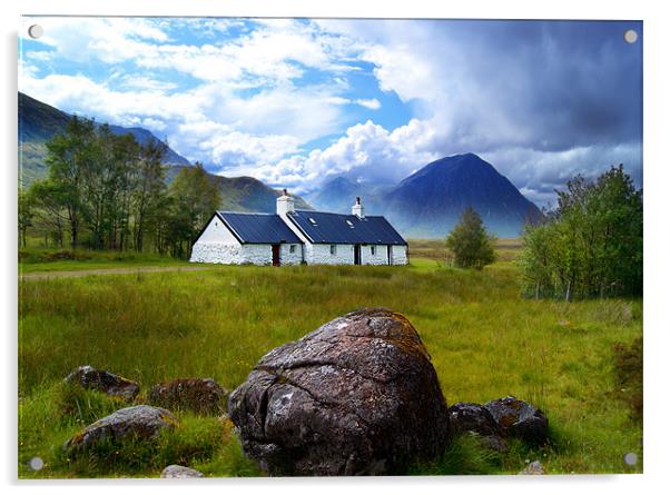 Black Rock Cottage Acrylic by Keith Thorburn EFIAP/b