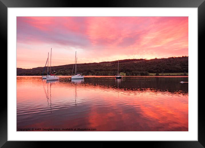 Sunrise at Coniston Water Framed Mounted Print by Keith Douglas