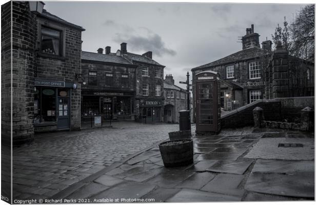 A damp day in Haworth Canvas Print by Richard Perks