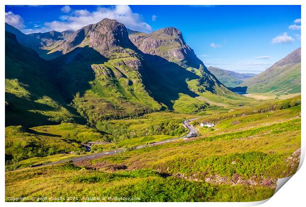 Glencoe, Scotland Print by geoff shoults