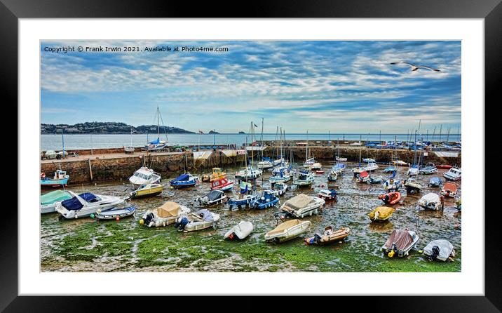 Tide out in Paignton Harbour Framed Mounted Print by Frank Irwin