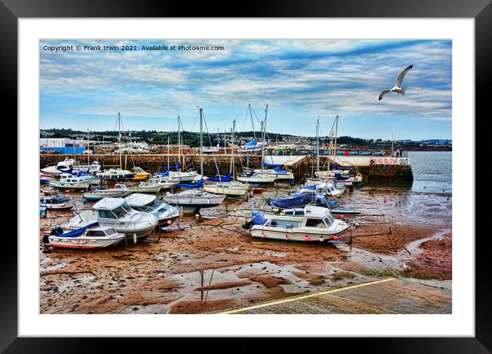 Tide out by harbour entrance Framed Mounted Print by Frank Irwin
