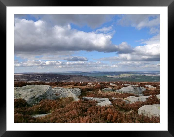 Pennine moorland view Framed Mounted Print by Roy Hinchliffe