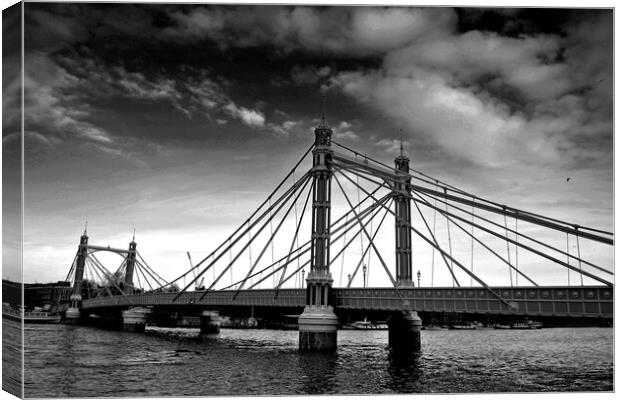 Albert Bridge River Thames London Canvas Print by Andy Evans Photos