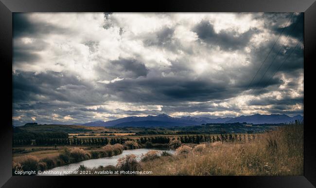 Ruahine Range in New Zealand Framed Print by Anthony Rosner