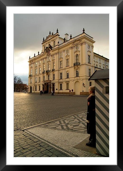 Guarding Prague Castle, Czech Republic Framed Mounted Print by Serena Bowles