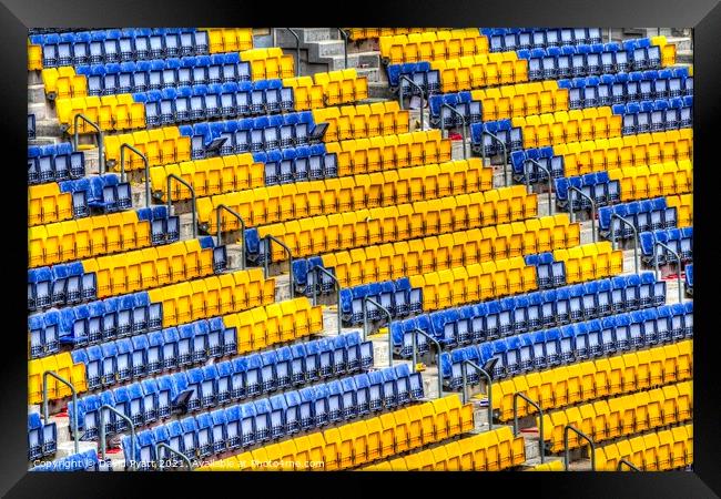 Nou Camp Stadium Seating Framed Print by David Pyatt