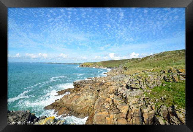 Cornish coast Framed Print by Ed Whiting