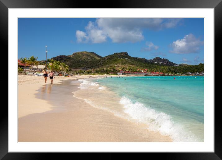 St Jean Beach - St. Barts Framed Mounted Print by Roger Green