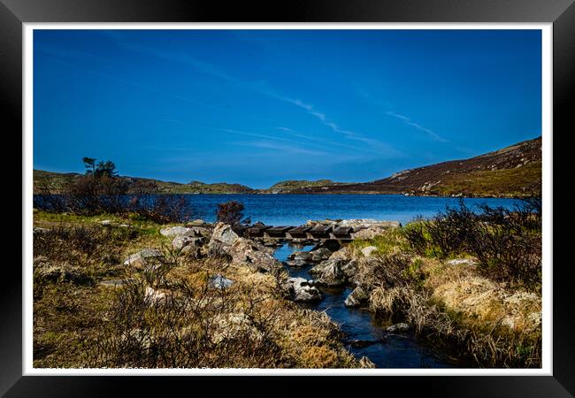 Bridge over outflow from Cregennan Lakes Framed Print by Peter Taylor