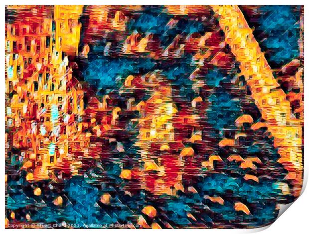 Flying out abstract artwork Print by Travel and Pixels 