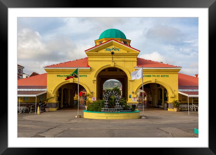 Island of St Kitts in the Caribbean Framed Mounted Print by Roger Green
