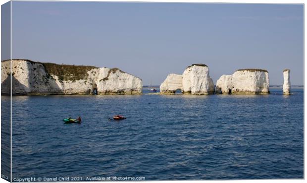 Old Harry Rocks Canvas Print by Daniel Child