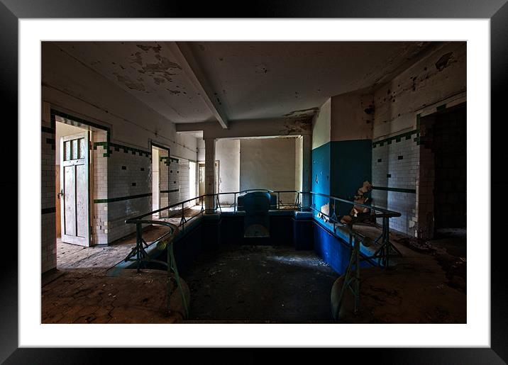 Blue Bath Framed Mounted Print by Nathan Wright