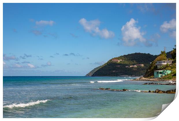 Beautiful Bay on Tortola Print by Roger Green