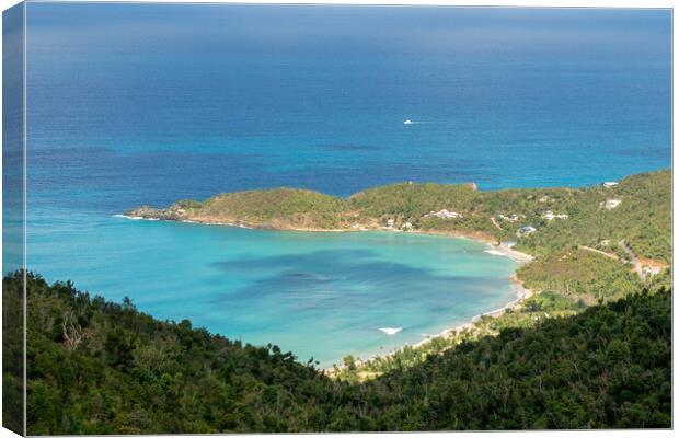 Brewers Bay on Tortola Canvas Print by Roger Green