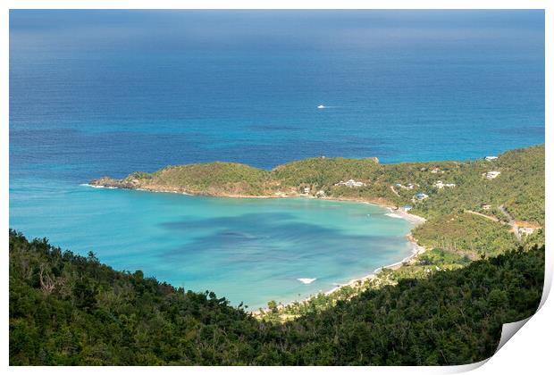 Brewers Bay on Tortola Print by Roger Green