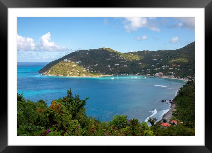 Stunning Bay on Tortola Framed Mounted Print by Roger Green