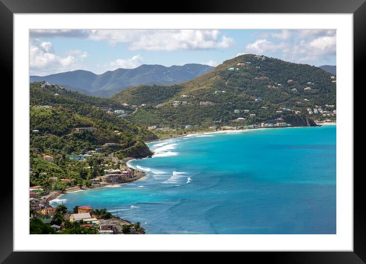 Beautiful Bay on Tortola Framed Mounted Print by Roger Green