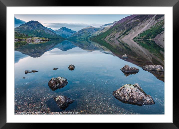 Wast Water Reflections Framed Mounted Print by Jim Monk