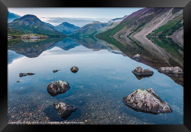 Wast Water Reflections Framed Print by Jim Monk
