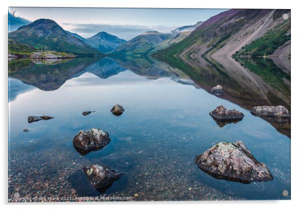 Wast Water Reflections Acrylic by Jim Monk