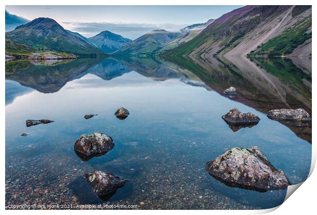 Wast Water Reflections Print by Jim Monk
