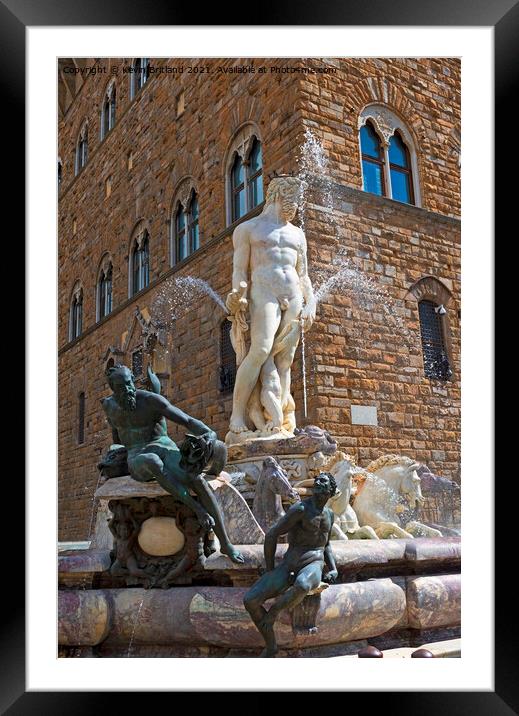 medici fountain Framed Mounted Print by Kevin Britland