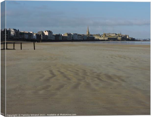 St Malo France from the Seafront  Canvas Print by Tammy Winand