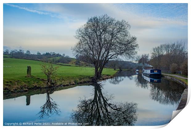Spring is springing on the canal at Rodley Print by Richard Perks