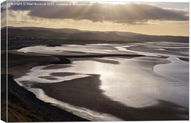 Conwy Sands from Great Orme Llandudno Canvas Print by Pearl Bucknall