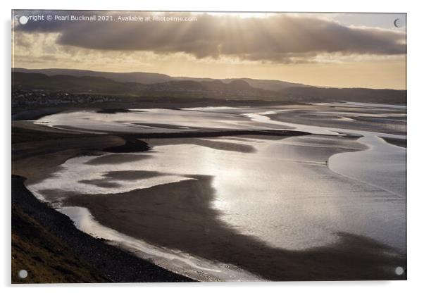 Conwy Sands from Great Orme Llandudno Acrylic by Pearl Bucknall