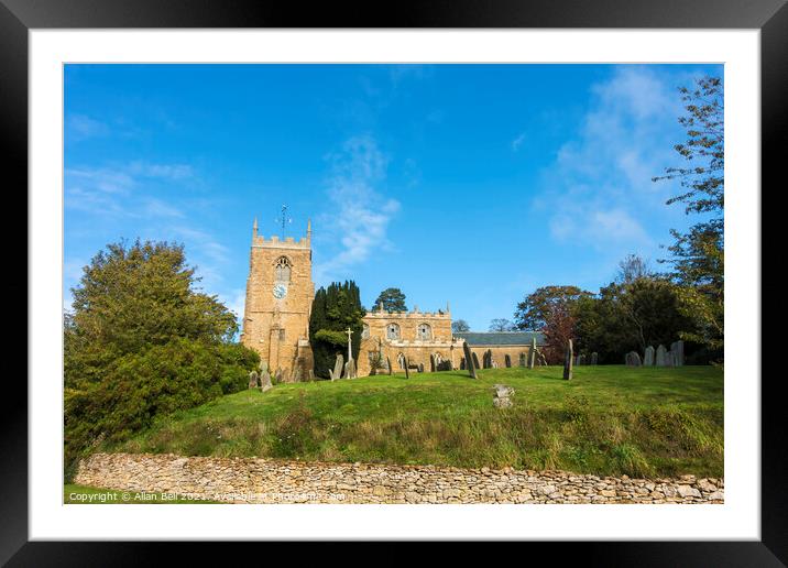 All Saints Church Tealby Framed Mounted Print by Allan Bell