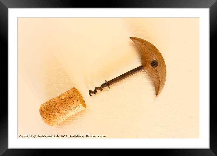 ancient corkscrew Framed Mounted Print by daniele mattioda