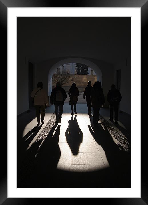 Light at the End of the Tunnel, Prague Castle Framed Mounted Print by Serena Bowles