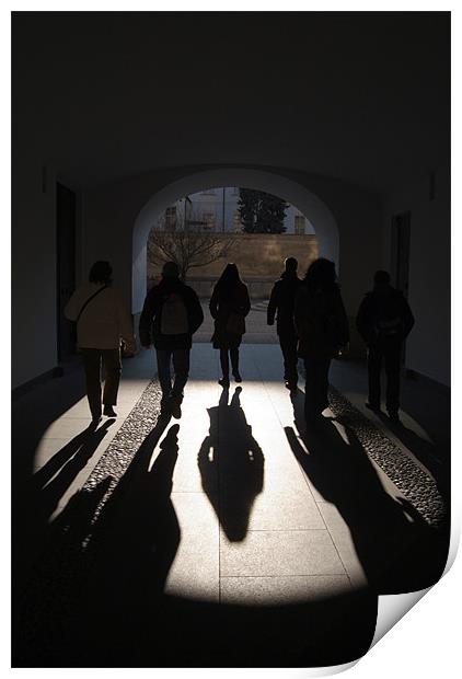 Light at the End of the Tunnel, Prague Castle Print by Serena Bowles