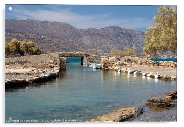 Crete: Bridge into the Blue Yonder Acrylic by Kasia Design