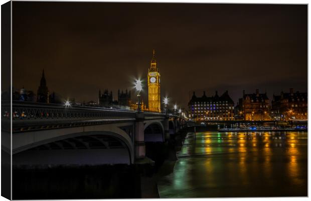 Westminster Bridge Canvas Print by Oxon Images
