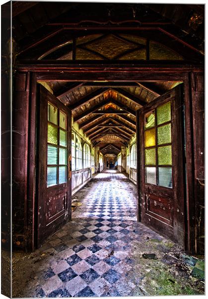 Wooden corridor! Canvas Print by Nathan Wright