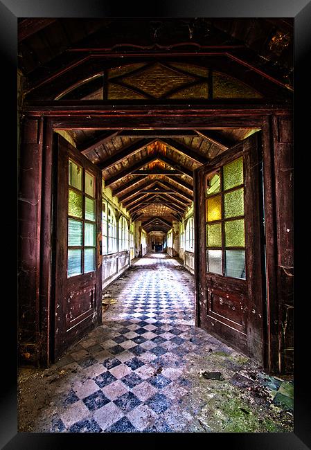 Wooden corridor! Framed Print by Nathan Wright