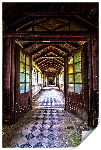 Wooden corridor! Print by Nathan Wright